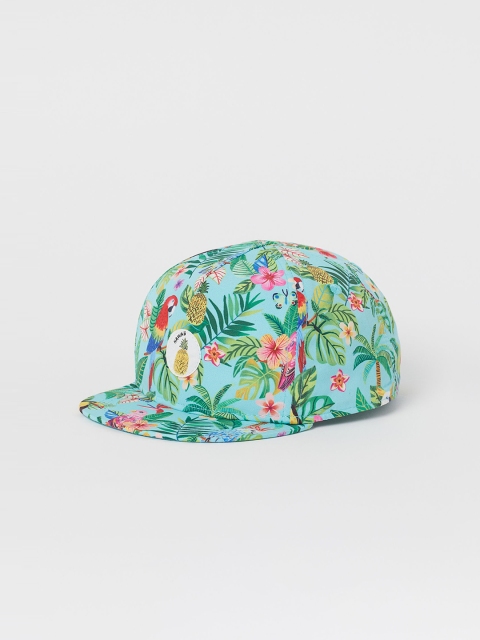 

H&M Girls Turquoise Blue & Pink Printed Snapback Cap