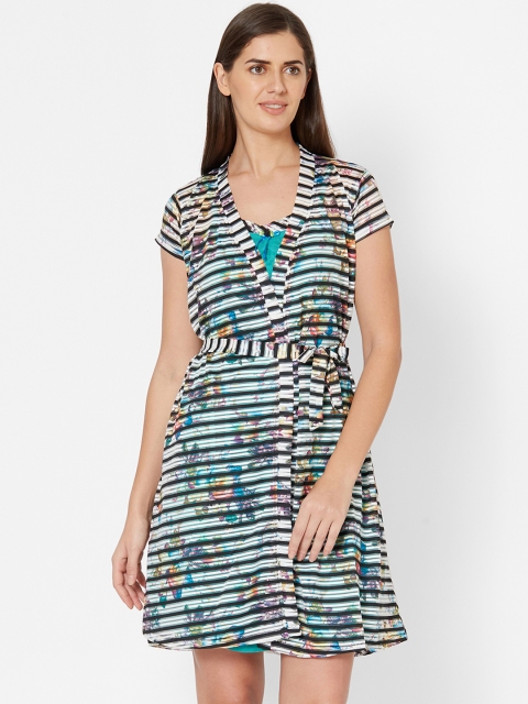 

Juliet Green & White Striped Two Piece Sleep Shirt
