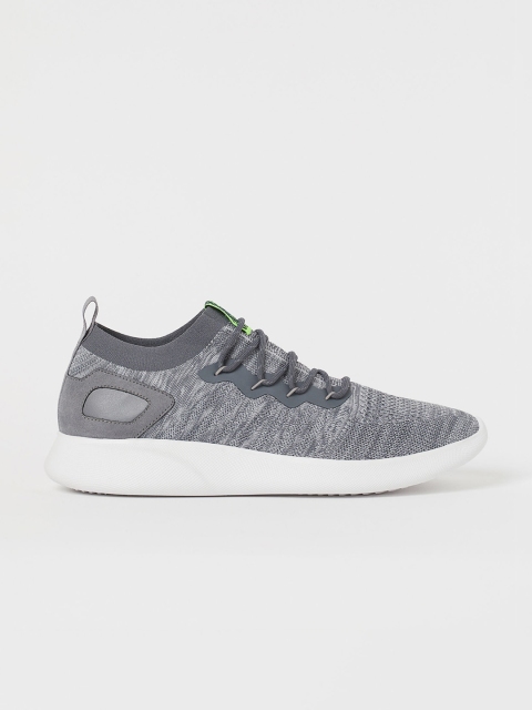 

H&M Men Grey Solid Fully-Fashioned Trainers