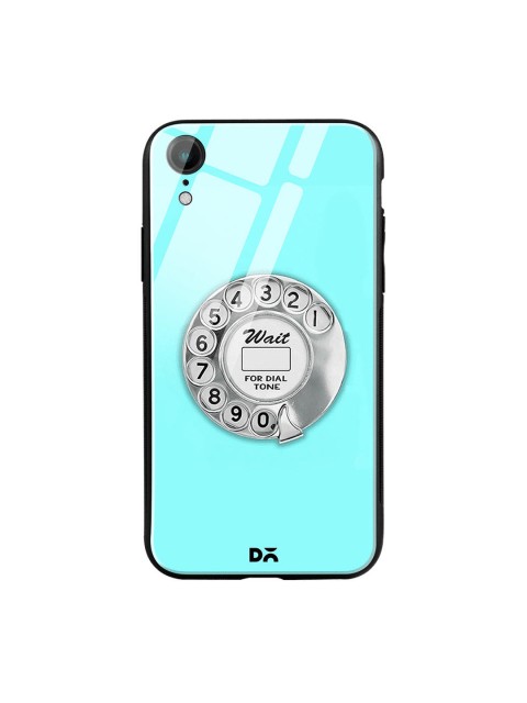 

DailyObjects Turqoise Blue & Grey Dialer iPhone XR Glass Cover, Turquoise blue