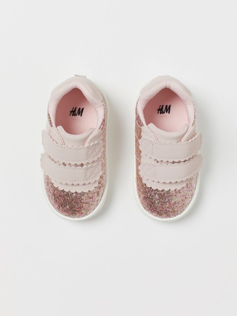 

H&M Girls Pink Embellished Glittery Trainers