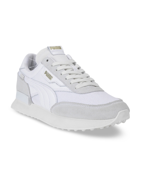 

Puma Unisex White Future Rider Luxe Leather Sneakers