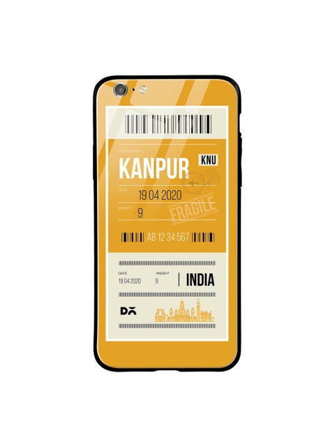 

DailyObjects Mustard Yellow & White Kanpur City Tag iPhone 6 Glass Case