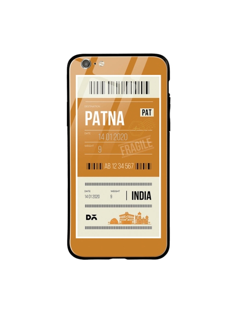 

DailyObjects Mustard Yellow & White Patna City Tag iPhone 6S Glass Case