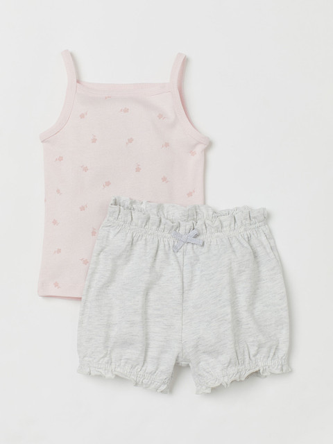

H&M Girls Pink & Grey 2-Piece Sustainable Cotton Set