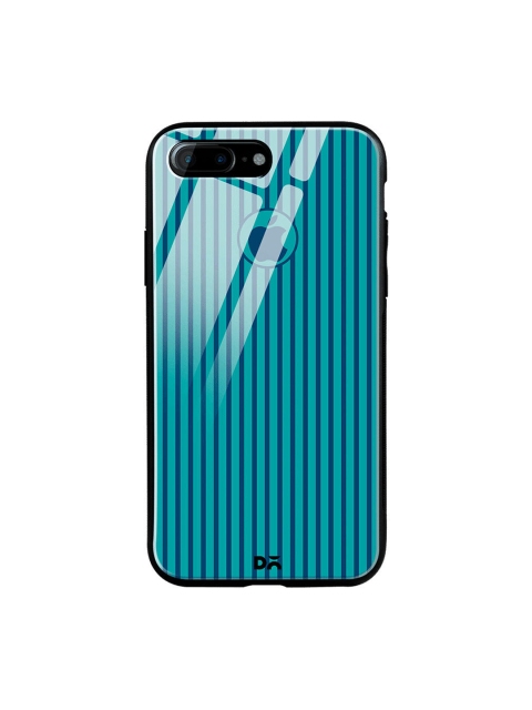 

DailyObjects Teal Blue Stripes iPhone 7 Plus Glass Case