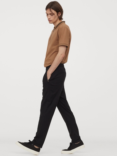H&M Men Black Solid COOLMAX Joggers