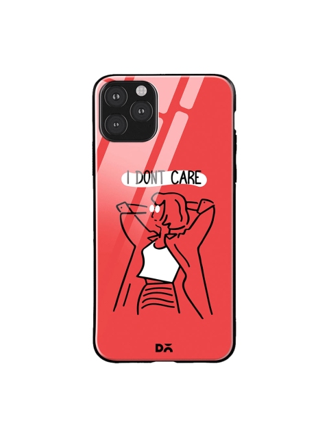 

DailyObjects Pink & White I Don't Care iPhone 11 Pro Max Glass Case