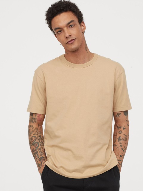 

H&M Men Black Solid Twill Shorts