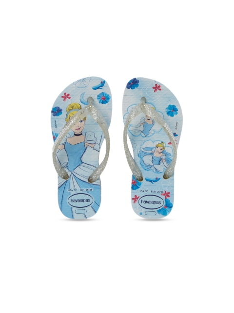 

Havaianas Girls Silver Printed Thong Flip-Flops