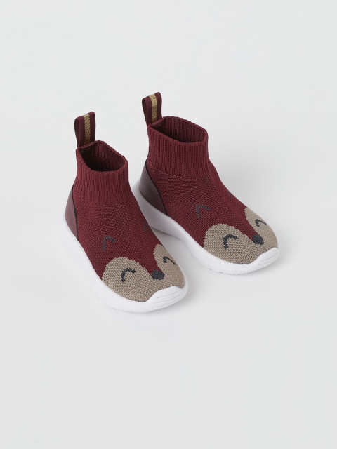

H&M Unisex Kids Red Woven Design Fully-Fashioned Trainers
