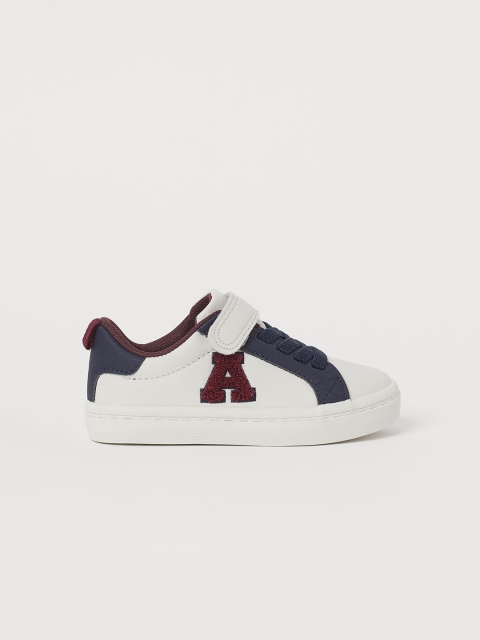 

H&M Boys White And Blue Applique Trainer Sneakers