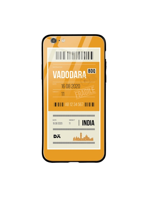 

DailyObjects Mustard Yellow & White Vadodara City Tag iPhone 6 Glass Case