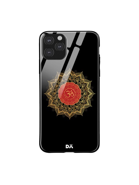 

DailyObjects Black & Red OM Aura iPhone 11 Pro Max Glass Case