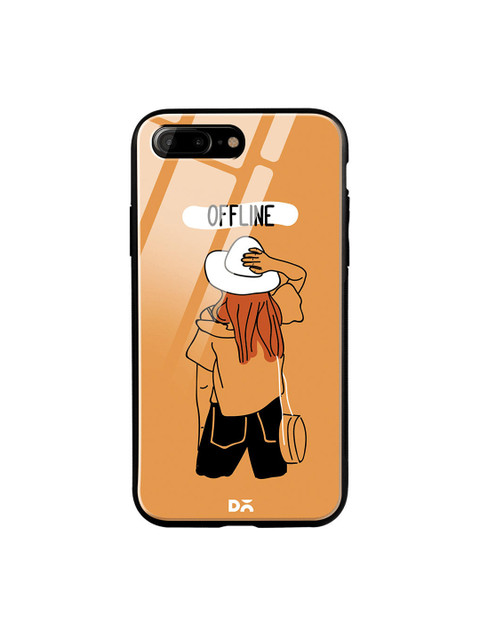

DailyObjects Brown & White Offline iPhone 7 Plus Glass Mobile Cover