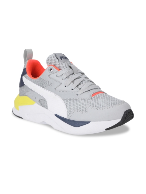 

Puma Kids Grey & Yellow Colourblocked X-Ray Lite Jr Sneakers