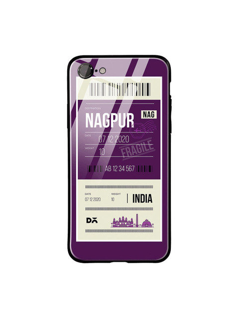 

DailyObjects Purple & White Nagpur City Tag iPhone 7 Glass Case