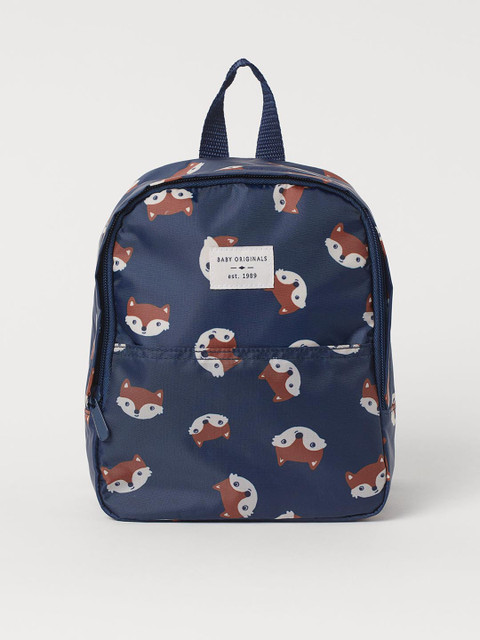 

H&M Girls Navy Blue Patterned Backpack