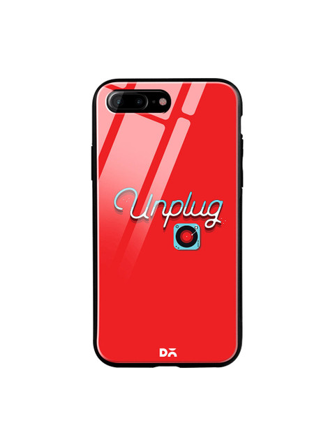 

DailyObjects Red & Blue Unplug Tunes iPhone 7 Plus Glass Case