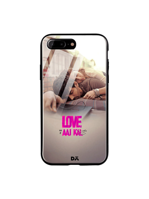 

DailyObjects Beige & Pink Love Aaj Kal iPhone 7 Plus Glass Case
