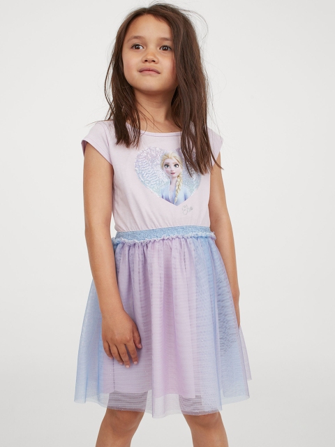 

H&M Girls Multicoloured Tulle-Skirt Jersey Dress, Multi
