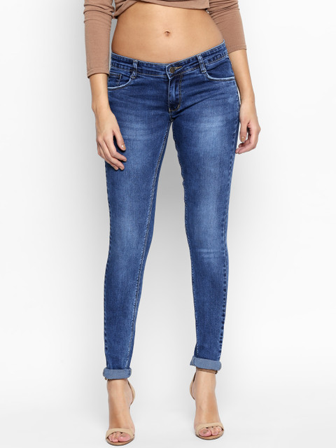 

PURPLE WATER Women Blue Slim Fit Mid-Rise Clean Look Jeans