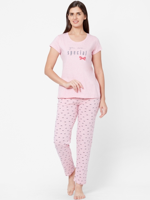 

Juliet Women Pink Printed Night suit