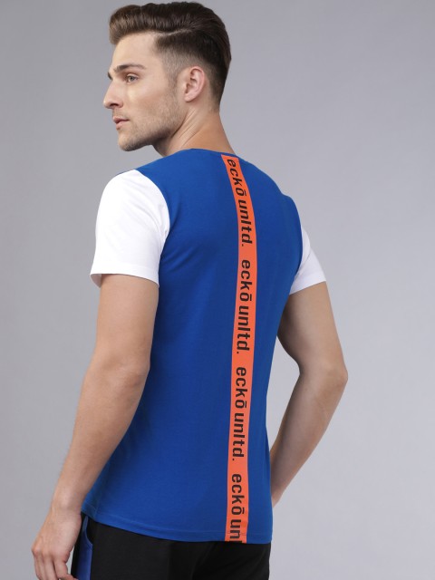 

Ecko Unltd Men Blue Solid Round Neck T-shirt