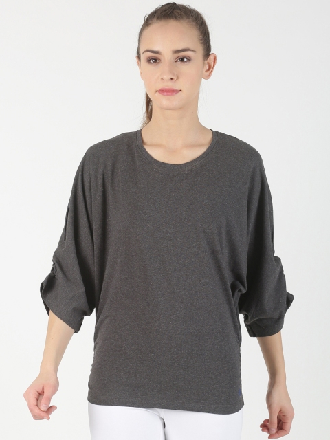 

Soul Space Women Grey Solid Organic Cotton Knitted Top