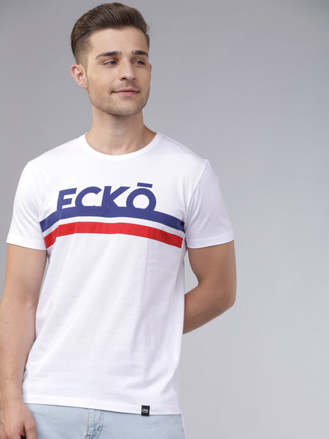 

Ecko Unltd Men White Printed Round Neck T-shirt