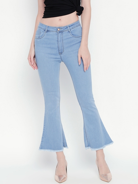 

PURPLE WATER Women Blue Bootcut Mid-Rise Clean Look Stretchable Jeans