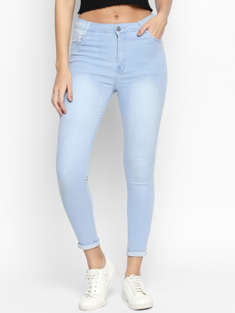 

PURPLE WATER Women Blue Slim Fit High-Rise Clean Look Jeans