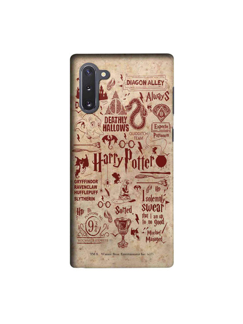 

macmerise Beige & RedHarry Potter Infographic Sublime Samsung Note10 Back Cover