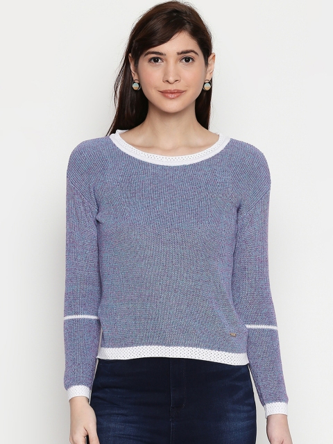

Manola Women Blue Solid Pullover Sweater