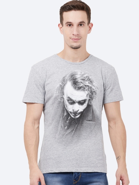 

Free Authority Men Grey Joker Printed Round Neck T-shirt