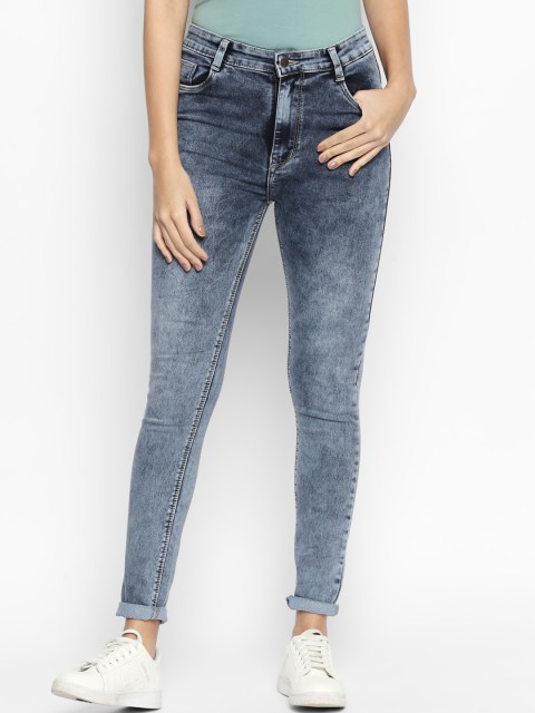 

PURPLE WATER Women Blue Super Skinny Fit Mid-Rise Clean Look Stretchable Jeans