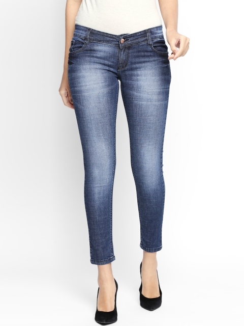 

PURPLE WATER Women Blue Slim Fit Mid-Rise Clean Look Stretchable Jeans