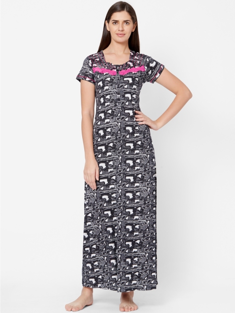 

Juliet Black & White Printed Nightdress
