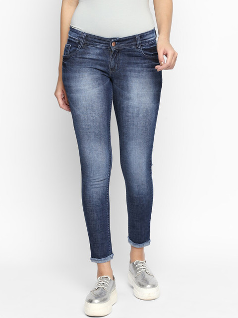 

PURPLE WATER Women Blue Slim Fit Mid-Rise Clean Look Stretchable Jeans