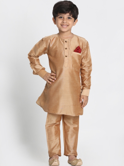 

JBN Creation Boys Beige Solid Kurta with Pyjamas