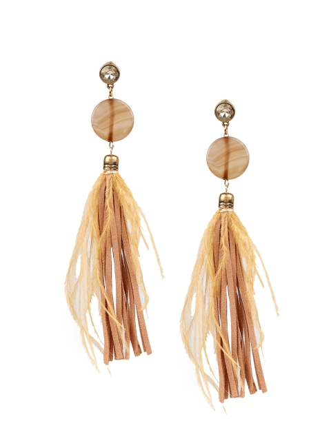 

Mali Fionna Gold-Toned Circular Drop Earrings