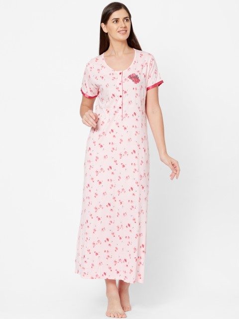 

Juliet Women Pink Floral Print Nightdress
