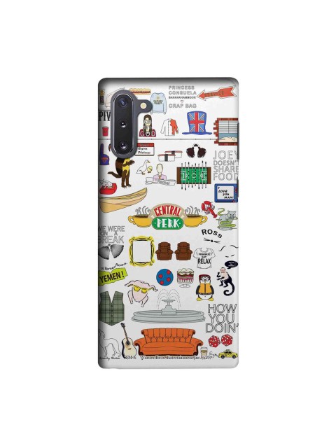 

macmerise White & Orange Friends Doodle Sublime Samsung Galaxy Note 10 Back Case