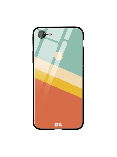 

DailyObjects Turquoise Blue & Yellow Tropical Angles iPhone 7 Glass Case