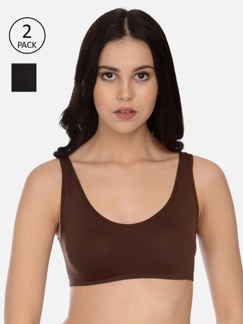 

mod & shy Pack of 2 Assorted Solid Non-Wired Non Padded Bras MS2866