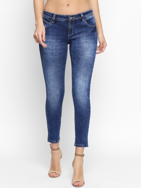 

PURPLE WATER Women Blue Slim Fit Mid-Rise Clean Look Stretchable Jeans