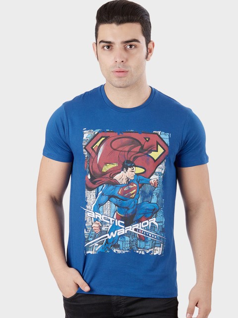 

Free Authority Men Blue & Red Superman Printed Round Neck T-shirt