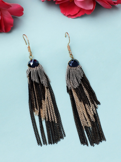 

TOKYO TALKIES X rubans FASHION ACCESSORIES Black Gold-Plated Handcrafted Drop Earrings