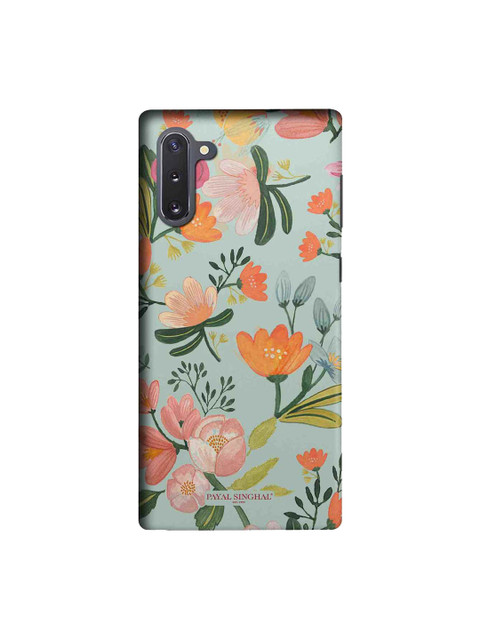 

macmerise Blue & Green Payal Singhal Aqua Handpainted Flower Sublime Samsung Galaxy Note 10 Back Case