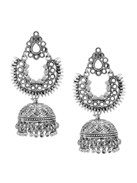 

Mali Fionna Silver-Plated Dome Shaped Jhumkas